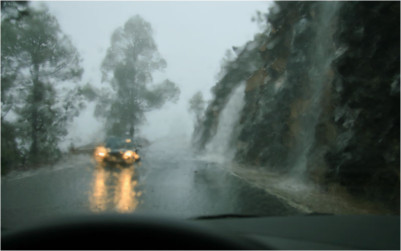 Die Sintflut am Erste Tag unser Aufenthalt
