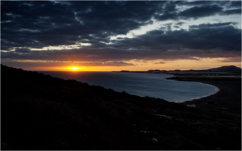 Letzte Sonnenlicht an der Costa Silencio