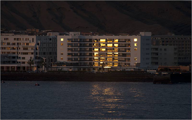Spiegelnden Sonnen in Los Cristianos