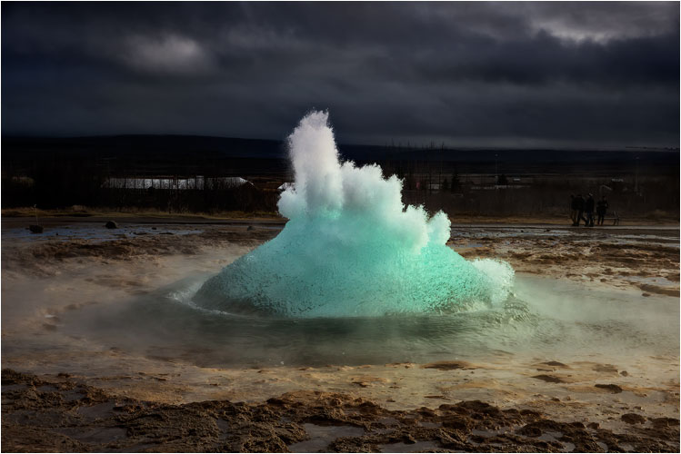 Geysir Strokkur, Wasserblase reisst