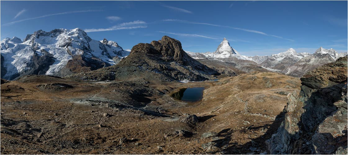 Blick Richtung Matterhorn vom Rotenboden aus.