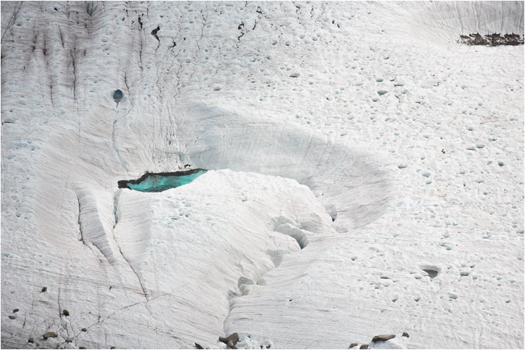 Kleiner See im Gornergletscher. Aussicht aus dem Gornergrat