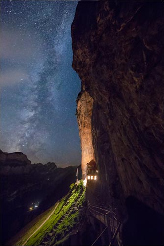 Milchstrasse am Äscher, Ebenalp, Alpstein