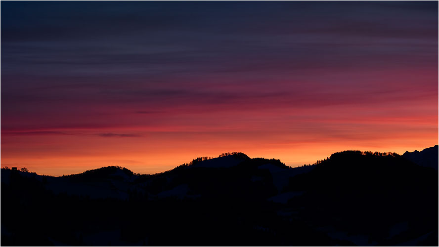 Traumhafte Morgenstimmung am Horizont