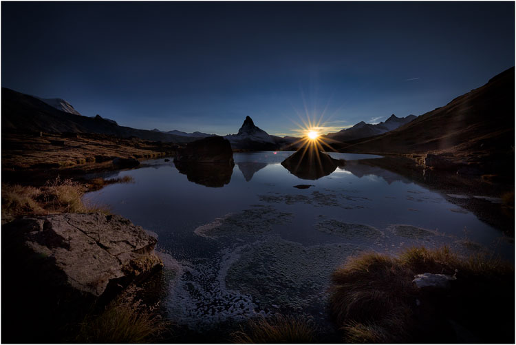 Sonnenuntergang am Stellisee