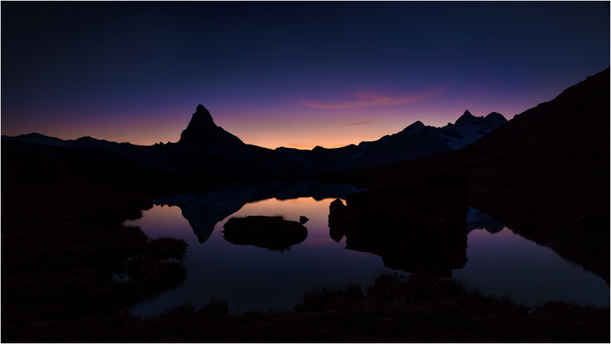 Letzte Tageslicht am Stellisee