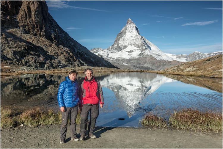 Peter und Ich, am Riffelsee, leicht erschöpft nach der zweite Outdoor-Nacht
