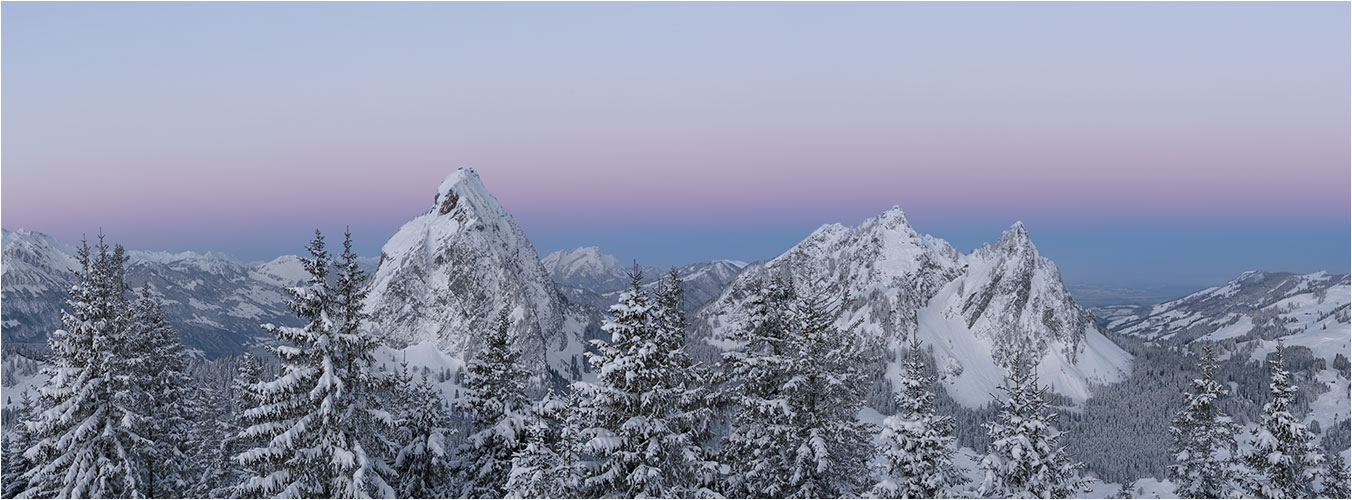 Die beiden Mythen in der eiskalte Morgenstund (-15 Grad)