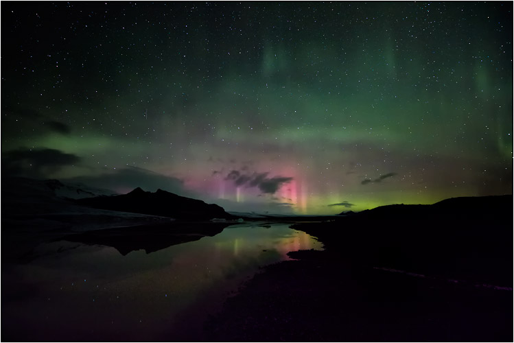 Polarlicht am Gletschersee