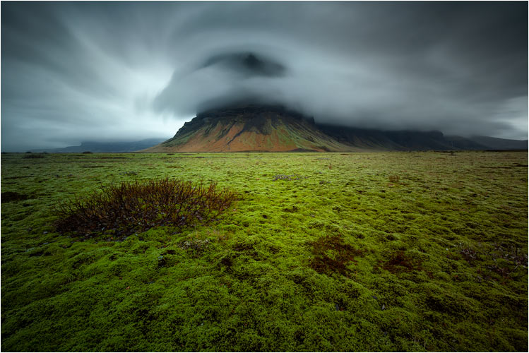 Region Lómagnúpur , Wolkentag.