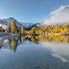 November. Bergsee im Herbstkleid. Engadin