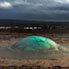 Geysir Strokkur, kurz bevor die Wasserblase reisst