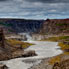 Die Grand Canyon von Island, im Nationalpark Jökulsarglijufur, abwärts vom Dettifoss