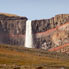 Der Hengifoss, eine der höchsten Wasserfall des Landes. Ost-Island