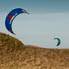 Kitesurfer-Segeln am Stand von El Médano